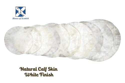 Calf buffalo skin white - white, finish